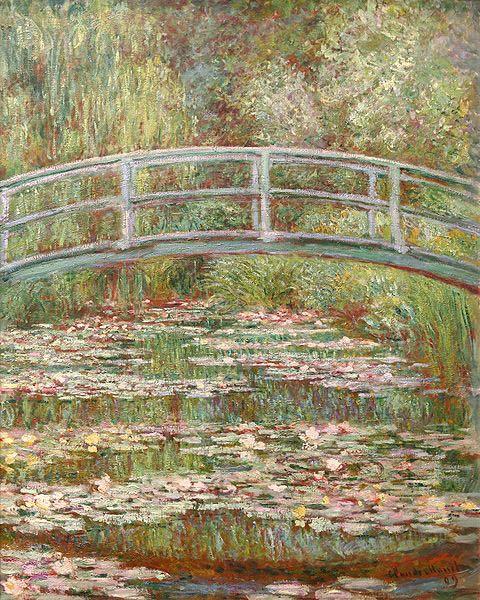 Claude Monet Bridge over a Pond of Water Lilies oil painting picture
